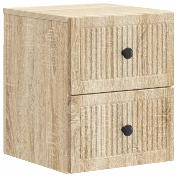 Wandmontierter Nachttisch Sonoma-Eiche 33 x 34,5 x 40 cm