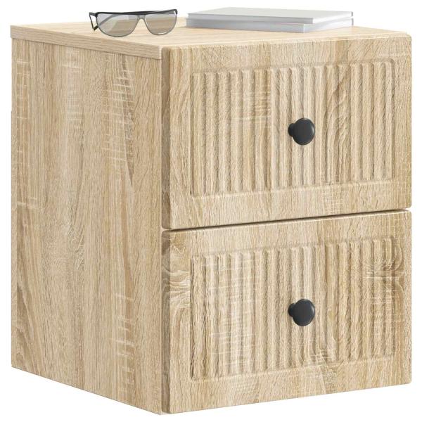 Wandmontierter Nachttisch Sonoma-Eiche 33 x 34,5 x 40 cm