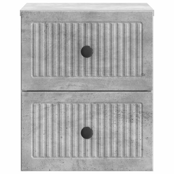 Wandmontierter Nachttisch Betongrau 33 x 34,5 x 40 cm