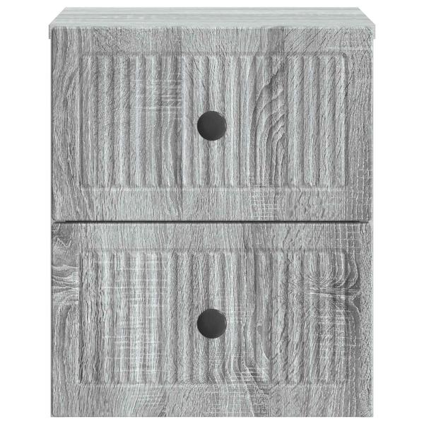 Wandmontierter Nachttisch Sonoma-Grau 33 x 34,5 x 40 cm