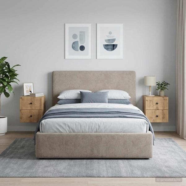 ARDEBO.de - Wandmontierter Nachttisch 2 stk. Artisan-Eiche