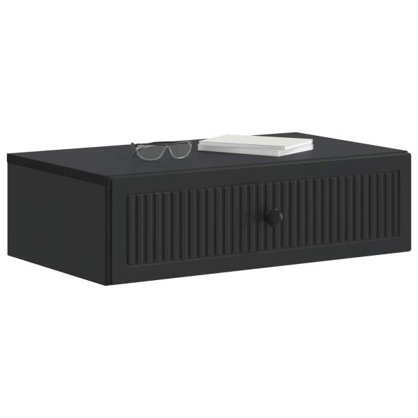 Wandmontierter Beistelltisch Schwarz 59 x 34,5 x 17 cm