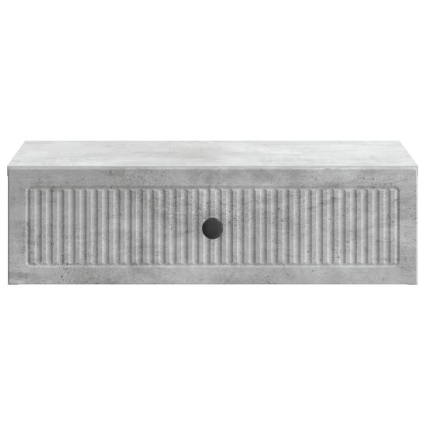 Wandmontierter Beistelltisch Betongrau 59 x 34,5 x 17 cm