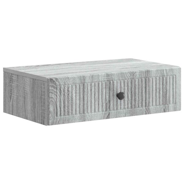 Wandmontierter Beistelltisch Graues Sonoma 59 x 34,5 x 17 cm