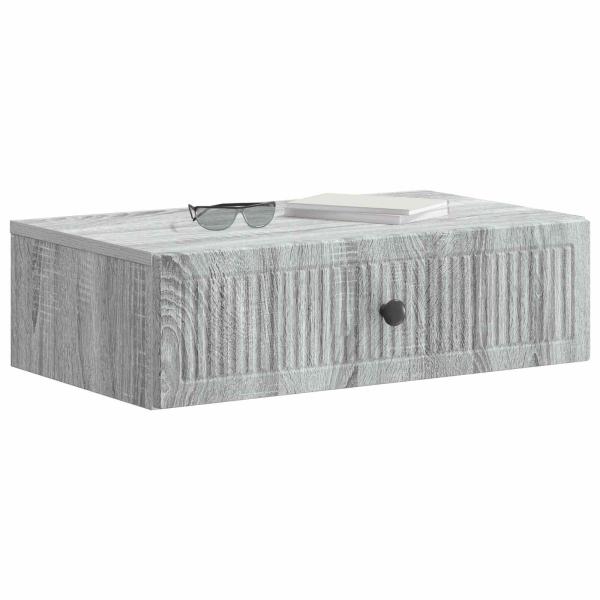 Wandmontierter Beistelltisch Graues Sonoma 59 x 34,5 x 17 cm