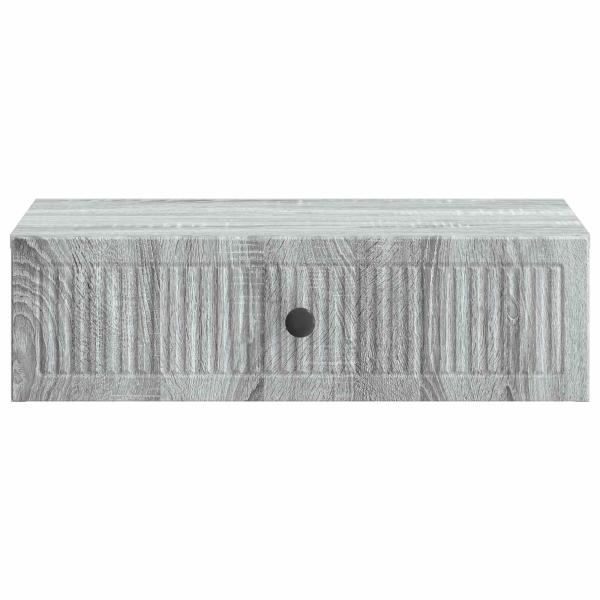 Wandmontierter Beistelltisch Graues Sonoma 59 x 34,5 x 17 cm