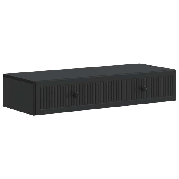 Wandmontierter Beistelltisch Schwarz 87,5 x 34,5 x 17 cm