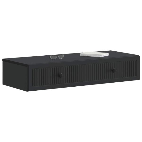 Wandmontierter Beistelltisch Schwarz 87,5 x 34,5 x 17 cm