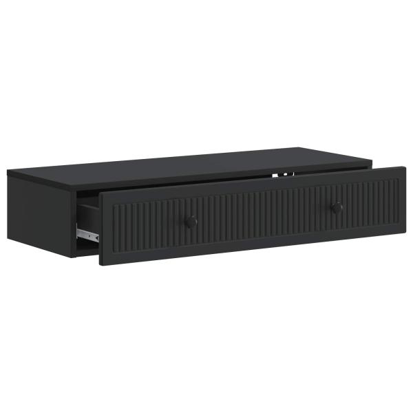 Wandmontierter Beistelltisch Schwarz 87,5 x 34,5 x 17 cm