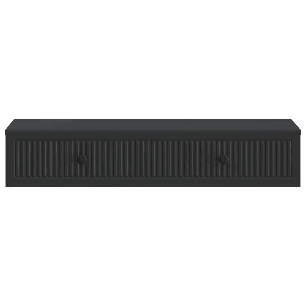 Wandmontierter Beistelltisch Schwarz 87,5 x 34,5 x 17 cm