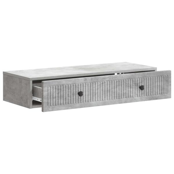 Wandmontierter Beistelltisch Betongrau 87,5 x 34,5 x 17 cm