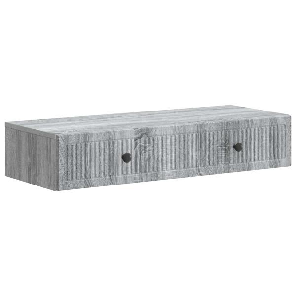 Wandmontierter Beistelltisch Graues Sonoma 87,5 x 34,5 x 17 cm