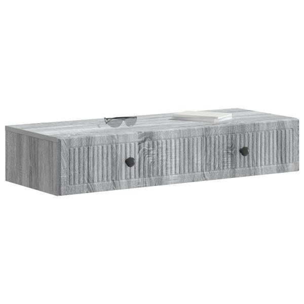 Wandmontierter Beistelltisch Graues Sonoma 87,5 x 34,5 x 17 cm