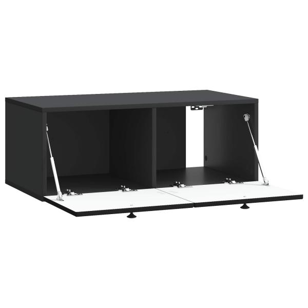 Wandmontierter TV-Schrank Schwarz 78,5 x 41 x 30 cm