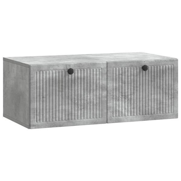 Wandmontierter TV-Schrank Betongrau 78,5 x 41 x 30 cm