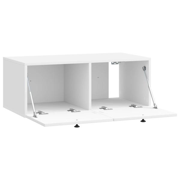 Wandmontierter TV-Schrank Hochglanz Weiß 78,5 x 41 x 30 cm