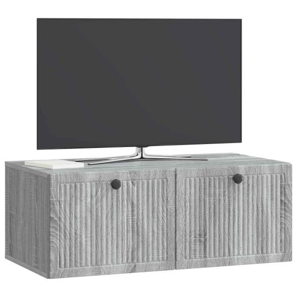 Wandmontierter TV-Schrank Graues Sonoma 78,5 x 41 x 30 cm