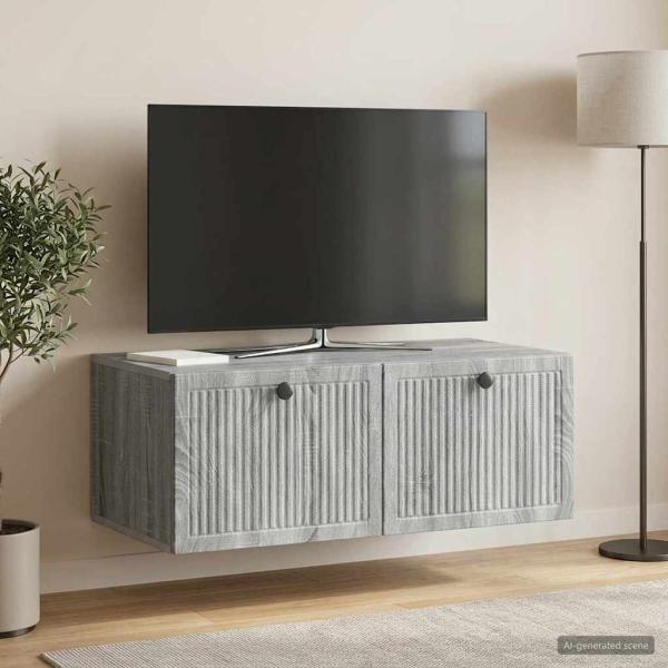 Wandmontierter TV-Schrank Graues Sonoma 78,5 x 41 x 30 cm