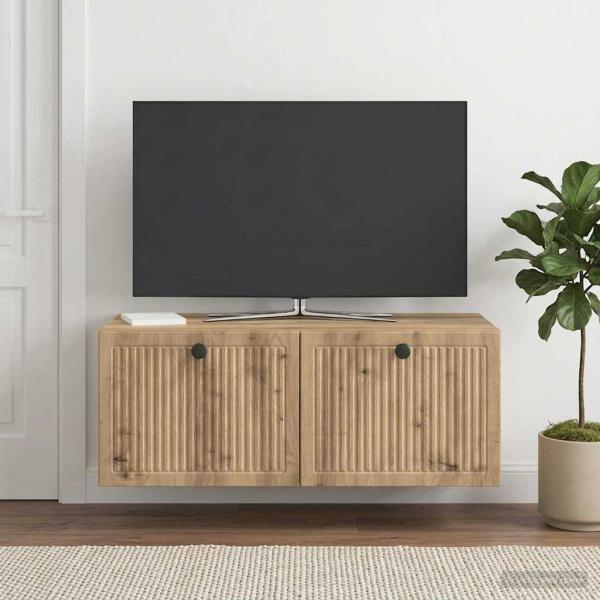 ARDEBO.de - Wandmontierter TV-Schrank 78,5 x 41 x 30 cm Artisan-Eiche