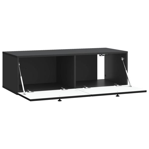 Wandmontierter TV-Schrank Schwarz 98 x 41 x 30 cm Holzwerkstoff