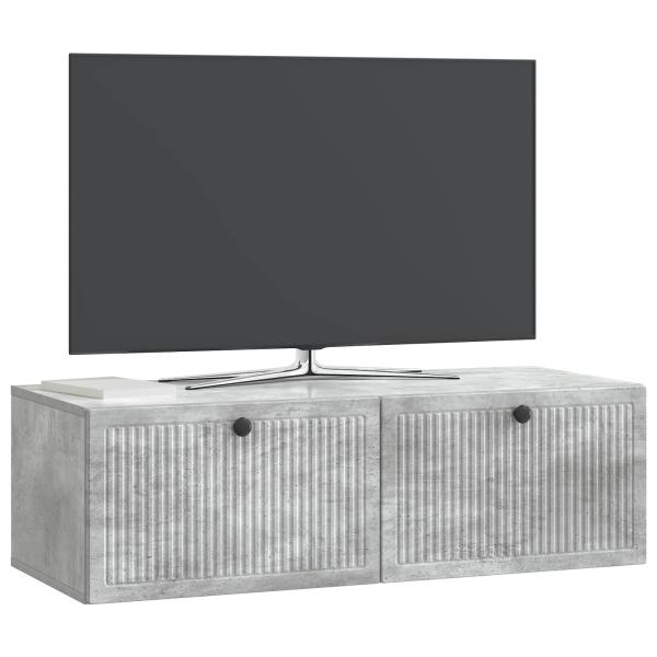 Wandmontierter TV-Schrank Betongrau 98 x 41 x 30 cm