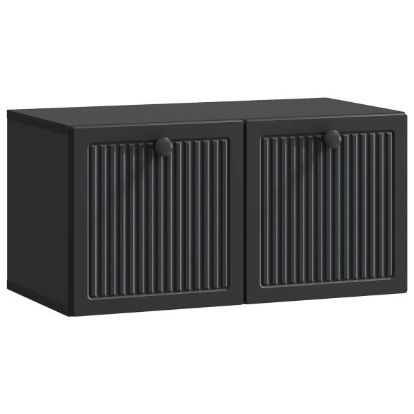 Wandmontierter TV-Schrank Schwarz 59,5 x 31 x 30 cm