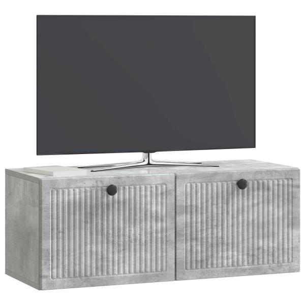 Wandmontierter TV-Schrank Betongrau 78,5 x 31 x 30 cm