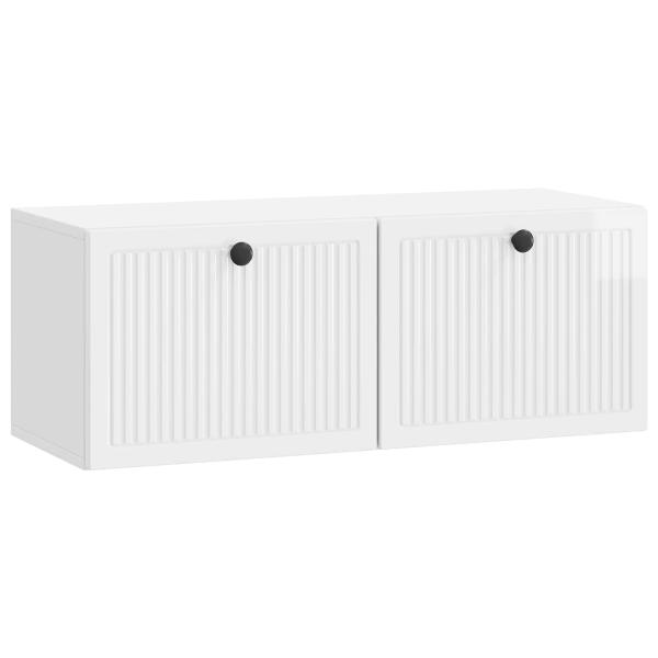 Wandmontierter TV-Schrank Hochglanz Weiß 78,5 x 31 x 30 cm