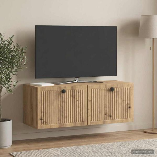 ARDEBO.de - Wandmontierter TV-Schrank 78,5 x 31 x 30 cm Artisan-Eiche