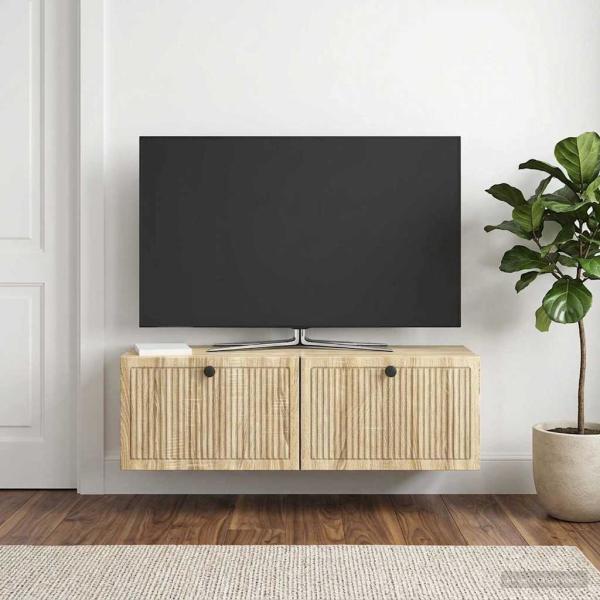 Wandmontierter TV-Schrank Sonoma-Eiche 98 x 31 x 30 cm