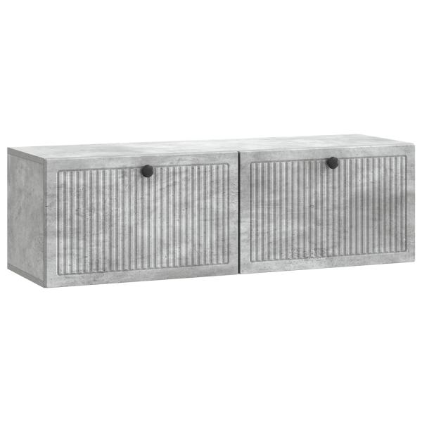 Wandmontierter TV-Schrank Betongrau 98 x 31 x 30 cm