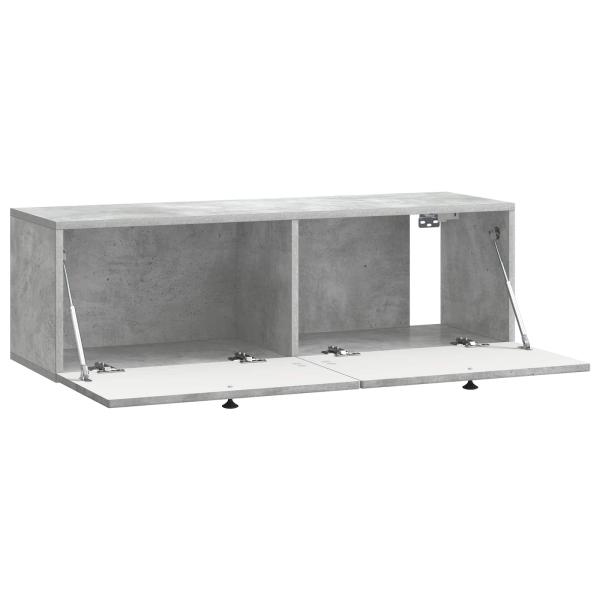 Wandmontierter TV-Schrank Betongrau 98 x 31 x 30 cm