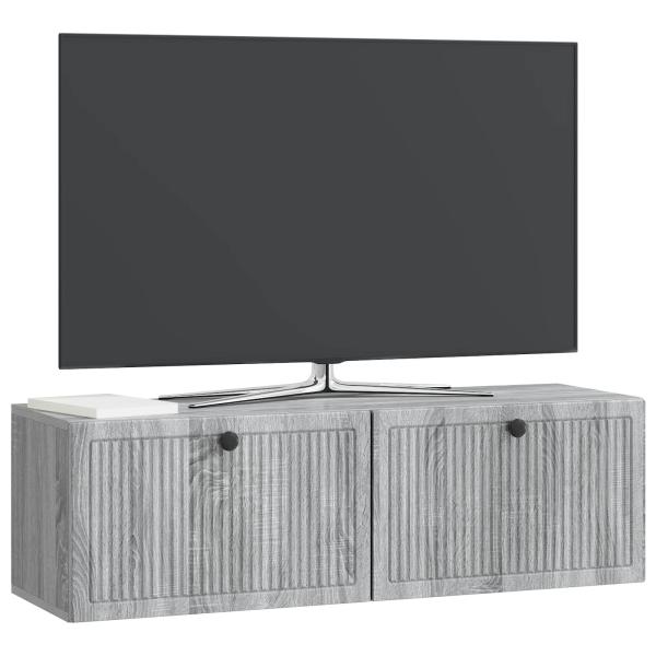 Wandmontierter TV-Schrank Graues Sonoma 98 x 31 x 30 cm