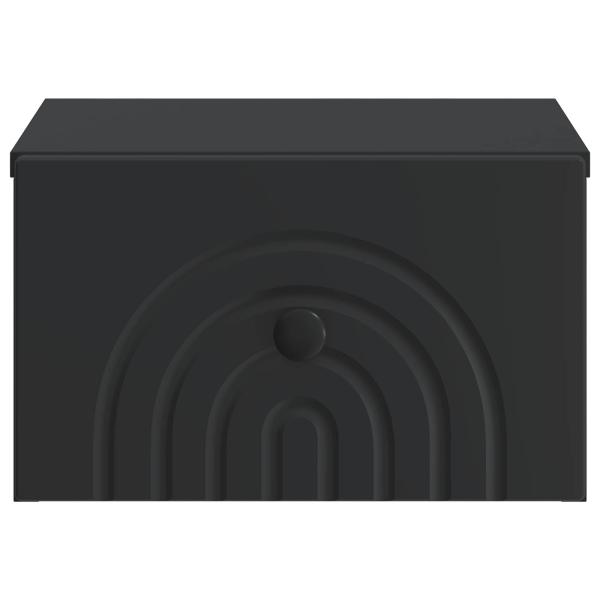 Wandmontierter Nachttisch Schwarz 33 x 34,5 x 20 cm