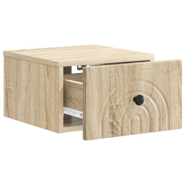 Wandmontierter Nachttisch Sonoma-Eiche 33 x 34,5 x 20 cm