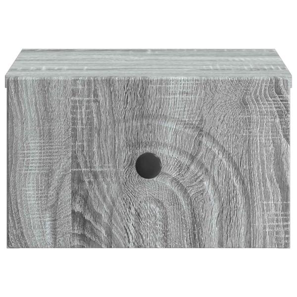 Wandmontierter Nachttisch Graues Sonoma 33 x 34,5 x 20 cm