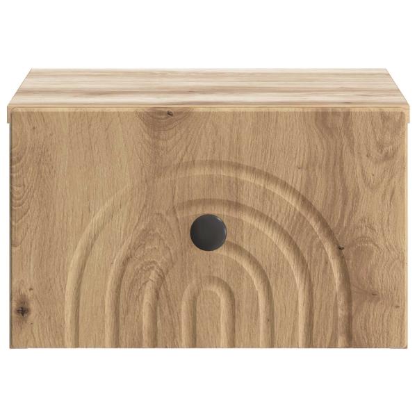 Wandmontierter Nachttisch Artisan-Eiche 33 x 34,5 x 20 cm