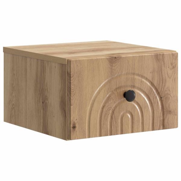 Wandmontierter Nachttisch 2 stk. Artisan-Eiche