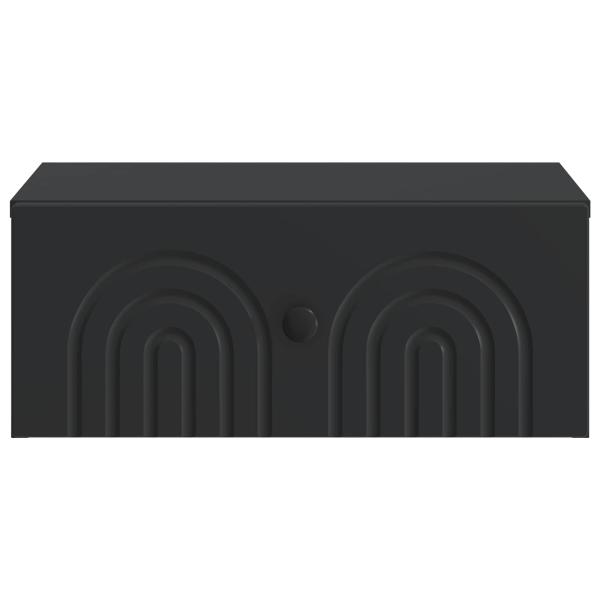 Wandmontierter Nachttisch Schwarz 49 x 34,5 x 20 cm