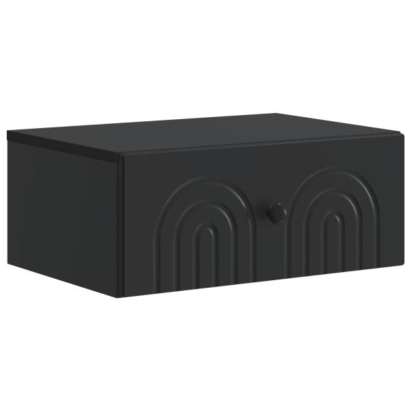 Wandmontierter Nachttisch 2 Stk. Schwarz 49 x 34,5 x 20 cm