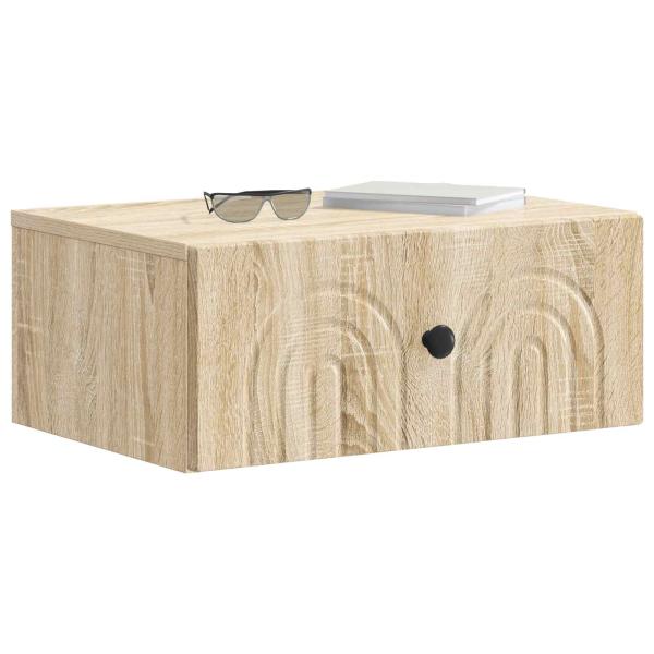 Wandmontierter Nachttisch Sonoma-Eiche 49 x 34,5 x 20 cm