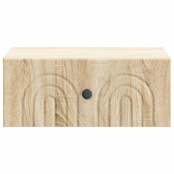 Wandmontierter Nachttisch Sonoma-Eiche 49 x 34,5 x 20 cm