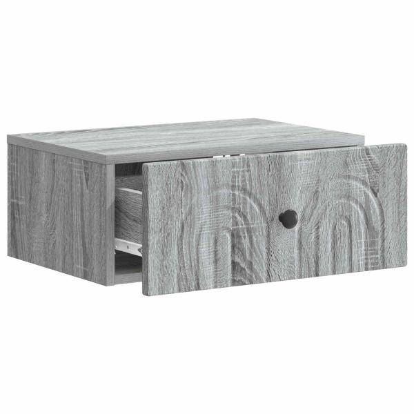 Wandmontierter Nachttisch Sonoma-Grau 49 x 34,5 x 20 cm
