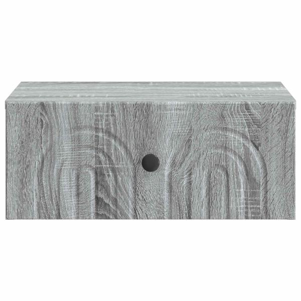 Wandmontierter Nachttisch Sonoma-Grau 49 x 34,5 x 20 cm