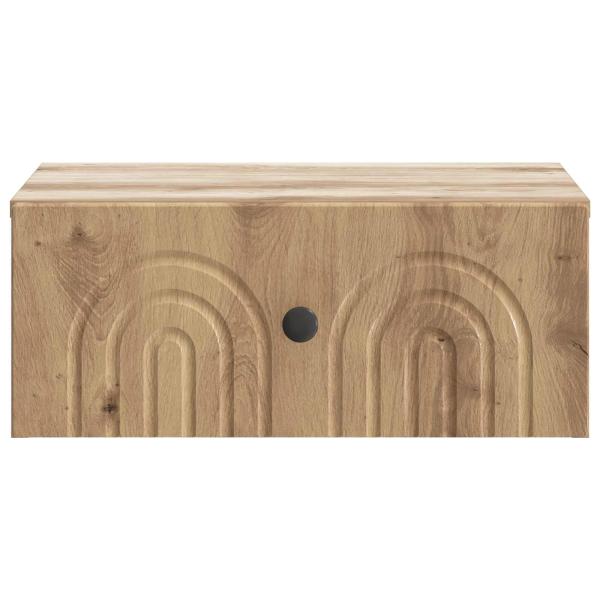 Wandmontierter Nachttisch Artisan-Eiche 49 x 34,5 x 20 cm