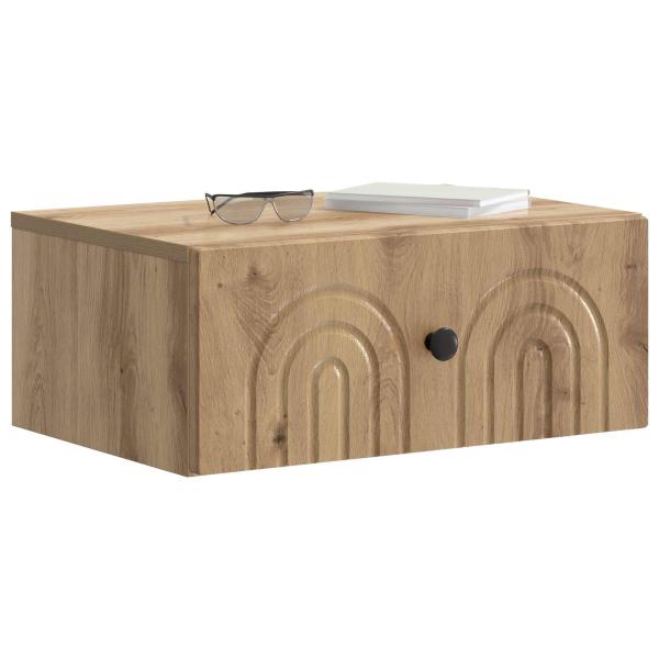 Wandmontierter Nachttisch 2 stk. Artisan-Eiche
