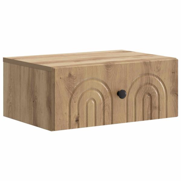 Wandmontierter Nachttisch 2 stk. Artisan-Eiche