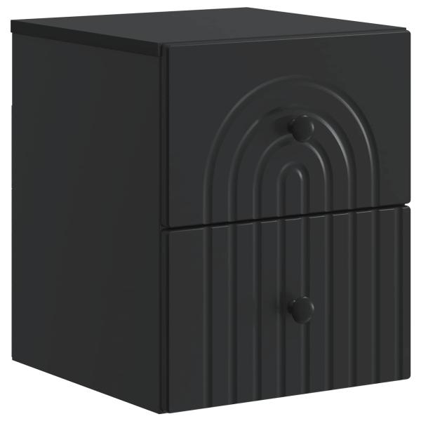 Wandmontierter Nachttisch 2 stk. Schwarz 33 x 34,5 x 40 cm