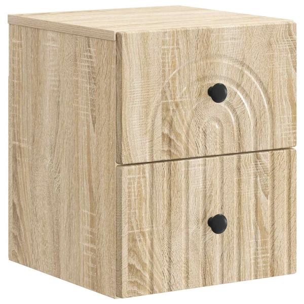 Wandmontierter Nachttisch Sonoma-Eiche 33 x 34,5 x 40 cm