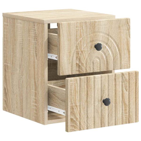 Wandmontierter Nachttisch Sonoma-Eiche 33 x 34,5 x 40 cm